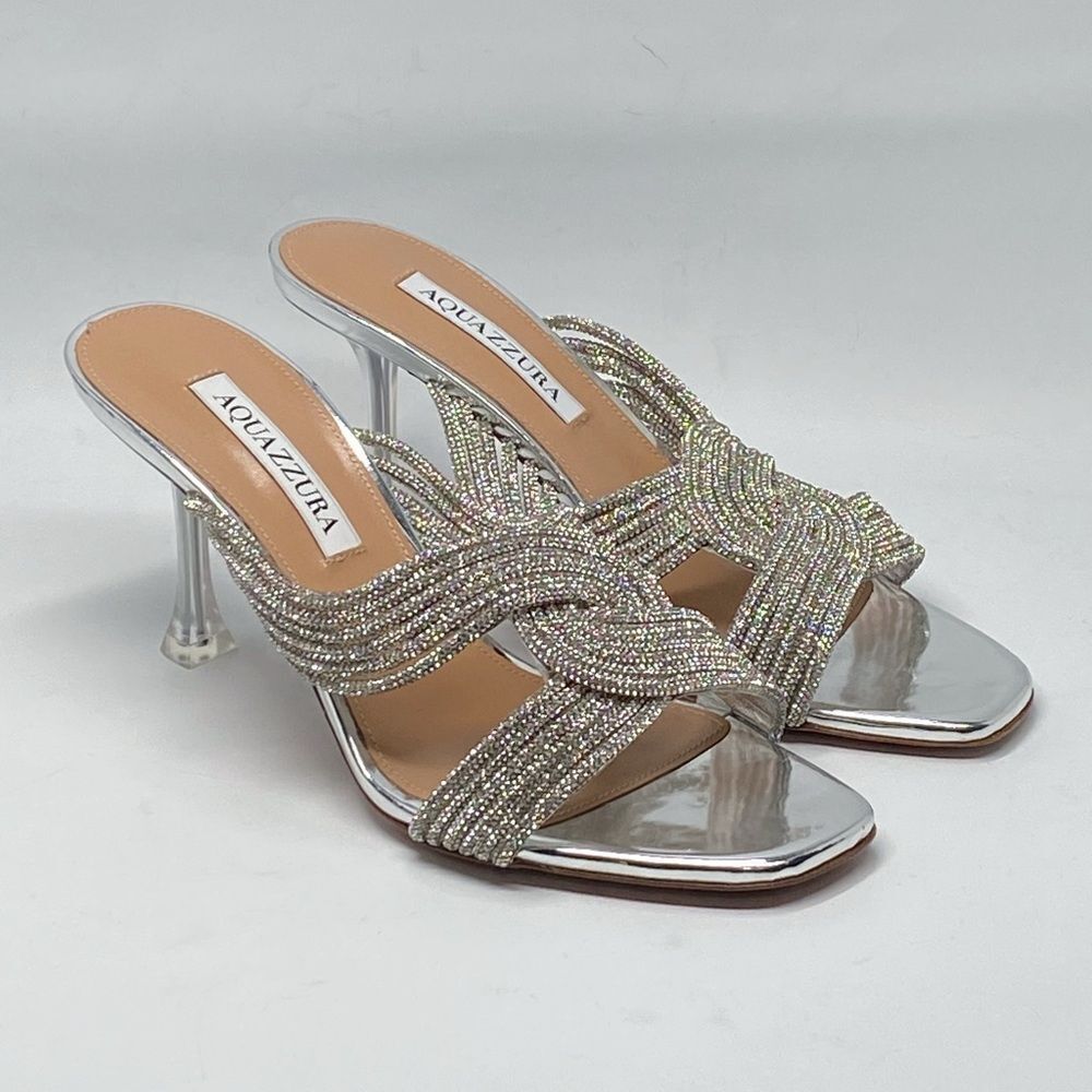 Aquazzura Gatsby Embellished Mules size 38 - Picture 3 of 16